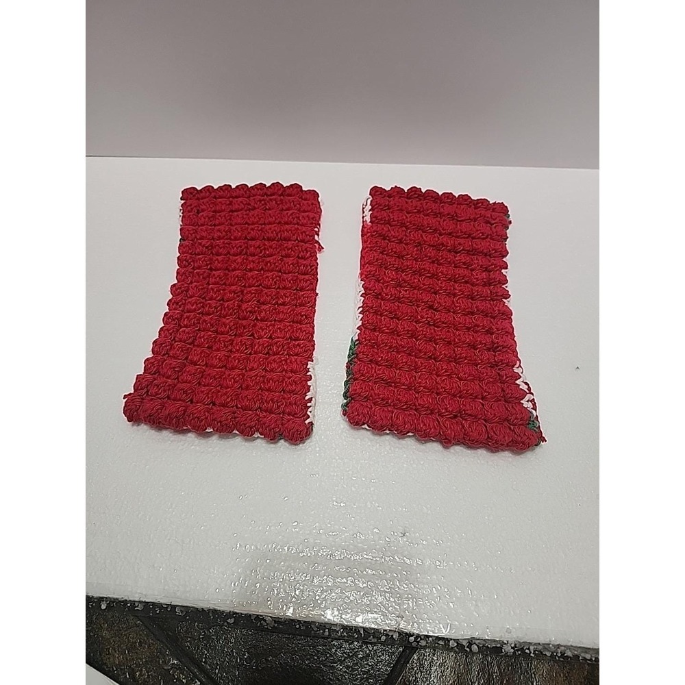 Swifter Covers Reusable Set‎ of 2 Christmas Colors homemade Crochet